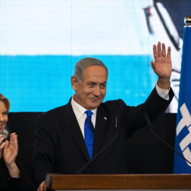 El ganador de las elecciones en Israel, Benjamin Netanyahu, en un discurso en Jerusalén, a 2 de noviembre de 2022.