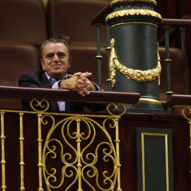 El secretario de Estado para el Deporte, José Manuel Franco, en la tribuna de invitados del Congreso, 3 de noviembre de 2022.