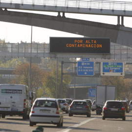 La M-30 durante un episodio para el que se activó la primera fase del protocolo anticontaminación | EFE