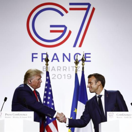 Emmanuel Macron y Donald J. Trump. EFE