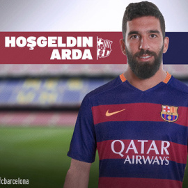 Fotomontaje de Arda Turan y la camiseta del Barça. FCB