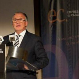El nou alcaldable del PP per Barcelona, Josep Bou, durant un acte de l'entitat unionista Empresaris de Catalunya.