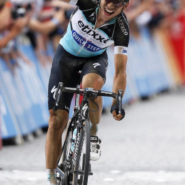 Tony Martin celebra la victoria en la cuarta etapa del Tour. EFE/Sebastien Nogier