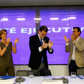 Mariano Rajoy, durante la reunión del Comité Ejecutivo Nacional del PP en la sede del partido. / REUTERS