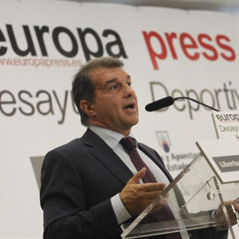 Joan Laporta, durante los desayunos de Europa Press. /EP
