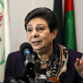 Hanán Asjrawi, miembro del comité ejecutivo de la Organización para la Liberación de Palestina (OLP).- AFP