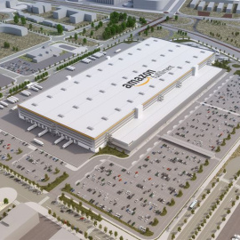 Así será el nuevo centro logístico de Amazon en Barcelona.