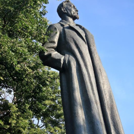 La estatua de Félix Dzerzhinski.