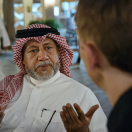 El embajador del Mundial de Catar y exinternacional Khalid Salman en su entrevista con ZDF.