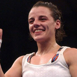 María Jesús Rosa, en una imagen de archivo de 2002, tras proclamarse campeona de Europa. - AFP