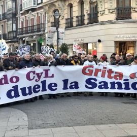 Manifestación por la sanidad pública en Valladolid.