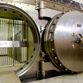 Caja fuerte del sótano de la sede del Banco de España, en Madrid.
