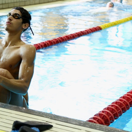 El nadador Hugo González de Oliveira, durante uno de sus entrenamientos.