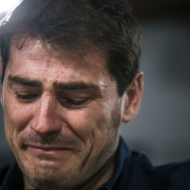 Iker Casillas, en la rueda de prensa de su despedida del Real Madrid. EFE