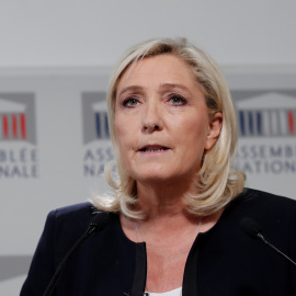7/10/2019. Imagen de archivo de la líder ultraderechista Marine Le Pen en la Asamblea Nacional francesa, en París. - REUTERS