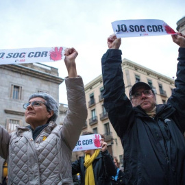 Concentración en defensa de los CDR, en Barcelona. EFE / Enric Fontcuberta