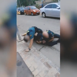 Carlos Bejarano siendo reducido por la Guardia Civil el pasado 12 de septiembre