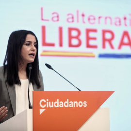 La líder de Ciudadanos, Inés Arrimadas, interviene en una rueda de prensa posterior a la reunión del Comité Ejecutivo del partido, a 17 de mayo de 2021, en Madrid (España).