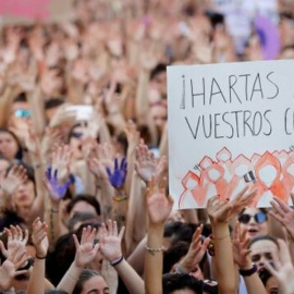 Fotografía de archivo de una manifestación feminista.