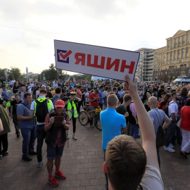 31/08/2019 - Cientos de personas se manifiestan en Moscú para exigir elecciones libres. / REUTERS - TATYANA MAKEYEVA