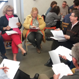 Reunió de veïns per elaborar propostes per al Pla municipal de Barcelona, el 2016. Ajuntament de Barcelona.