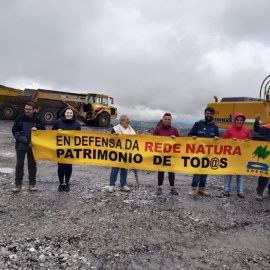 Protesta en contra de la  construcción de un parque eólico en la sierra de O Iribio, en Lugo.- ADEGA