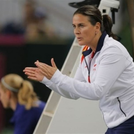 La capitana del equipo español de Copa Davis.