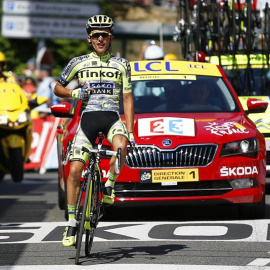 El ciclista polaco Rafal Majka, del equipo Tinkoff Saxo, se impone en la decimoprimera etapa de la 102º edición del Tour de Francia. /EFE