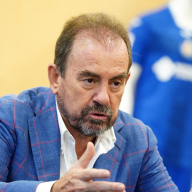 El presidente del Getafe C. F., Ágel Torres, este miércoles.