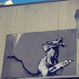 El Banksy robado a las puertas del Pompidou. / CENTRE POMPIDOU
