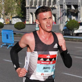 El joven atleta Carlos Mayo, durante una carrera.
