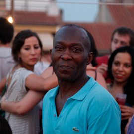 Kiala Manta en la fiesta 'Apoyo a Kiala' ./ Miguel Ángel Delgado