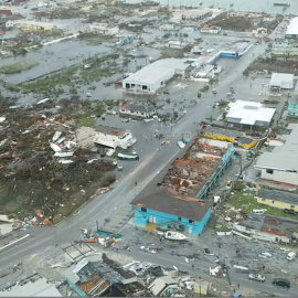 Vista aérea de las islas Ábaco tras el paso de Dorian. - REUTERS