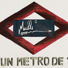 Uno de los grafitis de 'Muelle' que se pondrán a subasta en la casa Durán, con un precio de salida de 3.000 euros.