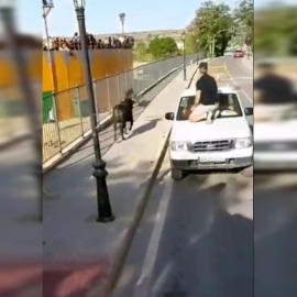 Miembros de Protección Civil de Morata de Tajuña, en el dispostivo de los encierro. TWITTER/@Ayto_Morata