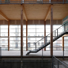 Interior de l'edifici de La Borda. LACOL