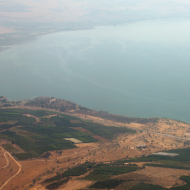 Vista del mar de Galilea.