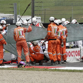 Imagen de los momentos posteriores del accidente de Jason Dupasquier.