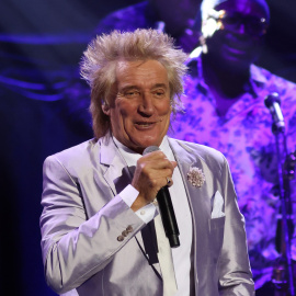 El cantante británico Rod Stewart en una actuación en Londres el pasado mes de junio.
