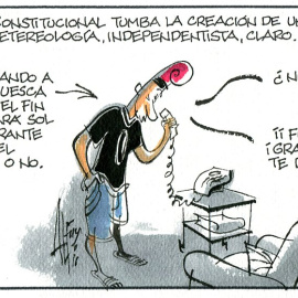 Viñeta de Alfons. Título: El Constitucional y Catalunya. Fecha: sábado 9 de julio.