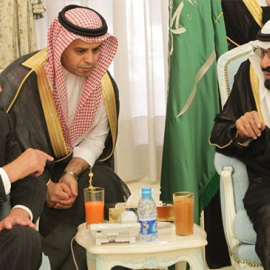 El Rey Juan Carlos junto a Abdalá bin Abdelaziz, rey de Arabia Saudí.- CASA REAL