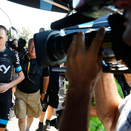 Froome, antes de su rueda de prensa de este martes. REUTERS/Stefano Rellandini
