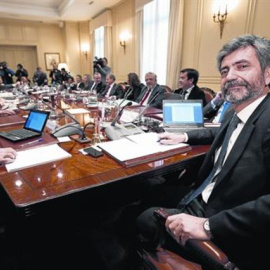 Pleno del CGPJ. En primer plano, Carlos Lesmes, su presidente. Foto: poderjudicial.es