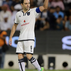 Xavi Hernández celebra un título con el Al-Sadd en Qatar el pasado 20 de mayo. /AFP