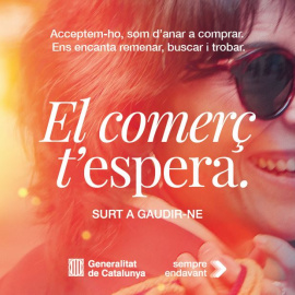 Imatge de la campanya del Govern per promocionar el comerç urbà