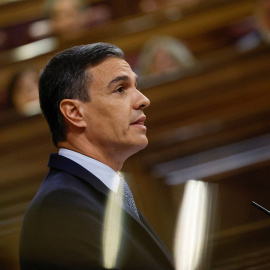 El presidente del Gobierno, Pedro Sánchez, en la tribuna del Congreso de los Diputados durante el último debate del estado de la nación, en pasado julio. REUTERS/Susana Vera