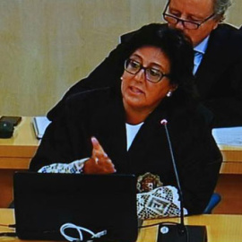 La fiscal Carmen Launa ha presentado su informe final en el juicio por la salida a bolsa de Bankia. / EFE