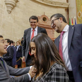 Juanma Moreno con Francisco Serrrano