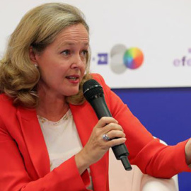 La ministra de Economía y Empresa, Nadia Calviño. / EFE