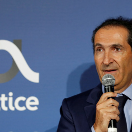 El multimillonario franco-israelí Patrick Drahi, fundador y dueño de la operadora de cable y telefónía móvil Altice Group , en un acto en París. REUTERS/Philippe Wojazer
